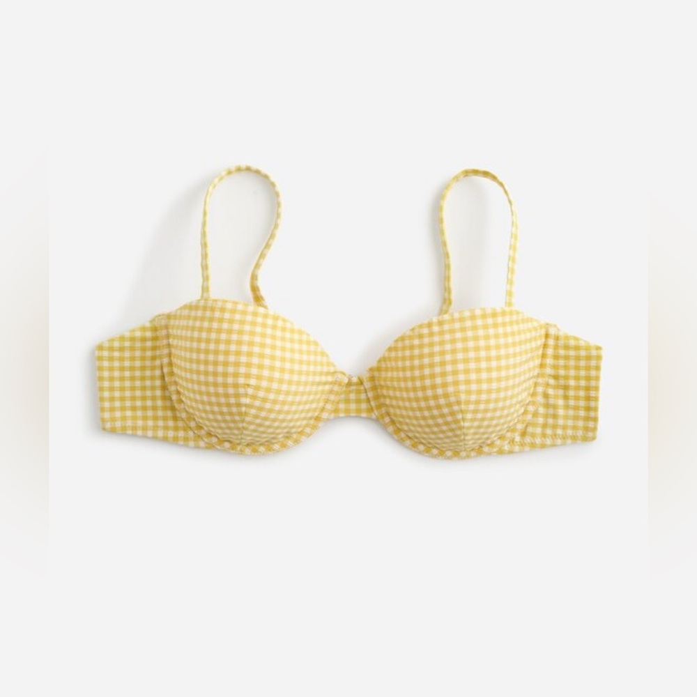 NWT Madewell Balconette Bikini Top in
Seersucker